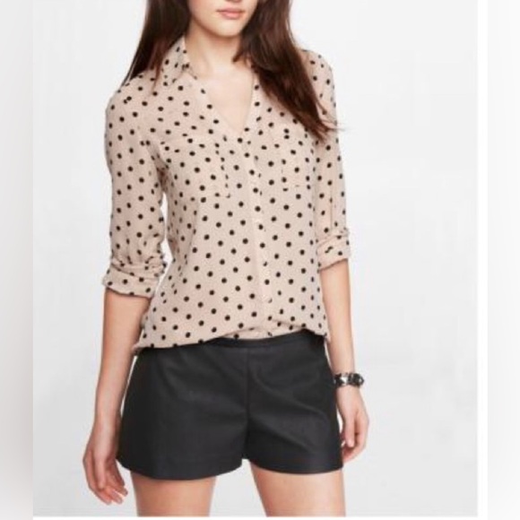 Express Tops - Express long sleeved Polka Blouse